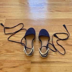 J Crew tie up sandal